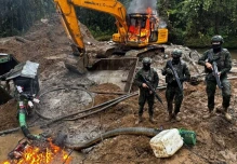 Operativos contra la minería ilegal en Palanda y Paquisha 