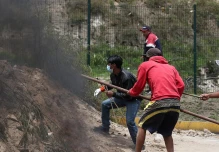 En el segundo día de para hubo bloqueo de vías y pequeñas protestas