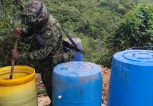 Ejército colombiano halló depósito con 3,7 toneladas de explosivos