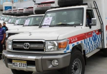 Las últimas 15 ambulancias 4x4 fueron entregadas 