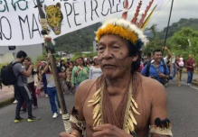 Indígenas marcharon en Puyo para mantener su territorio libre de petroleras