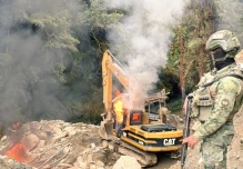 Operativo militar desmanteló minería ilegal en Limón Indanza