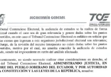 TCE niega la inscripción de candidatura a Fernando Villavicencio