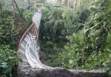 Dos muertos tras caída de puente en Morona Santiago