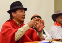 Leonidas Iza afirma que "con Noboa no hay opción" 