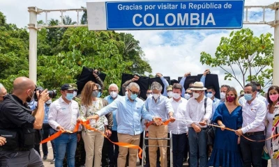 Duque y Lasso inauguran corredor vial en la frontera / Foto: EFE