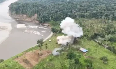 El Ministerio de Defensa detalló que la infraestructura destruida se encontraba sector Santa Rosa / Foto: cortesía