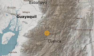 El epicentro del movimiento telúrico fue localizado a 2,67 grados de latitud sur y 78,92 grados de longitud oeste / Foto: cortesía IG