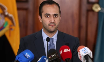 El canciller ecuatoriano explicó a sus interlocutores las iniciativas que su país tiene previsto impulsar en caso de resultar elegido para el Consejo. / Foto: EFE