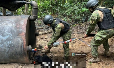 El material fue destruido in situ para / Foto: cortesía Ministerio de Defensa 