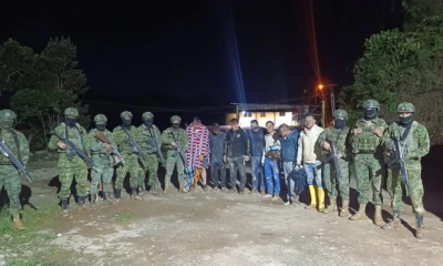 Se presume que estas personas están relacionadas con actividades de minería ilegal / Foto: cortesía Ejército ecuatoriano