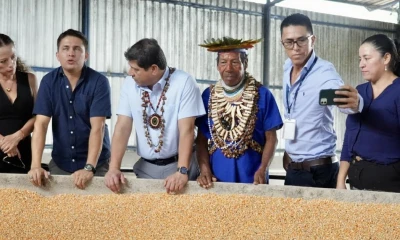 Danilo Palacios, ministro de Agricultura y Ganadería, se reunió con maiceros de Orellana / Foto: cortesía MAG