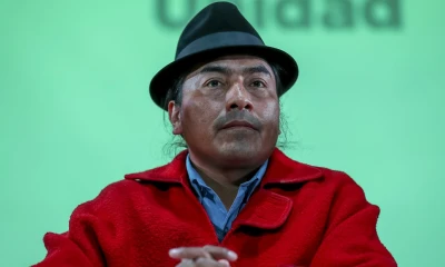 Leonidas Iza explicó que el decreto fue declarado inconstitucional./ Foto: cortesía EFE