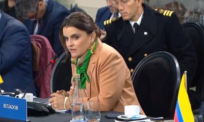 Pinto fue en representación del presidente de Ecuador, Daniel Noboa, quien se encuentra en Italia / Foto: cortesía Vicepresidencia