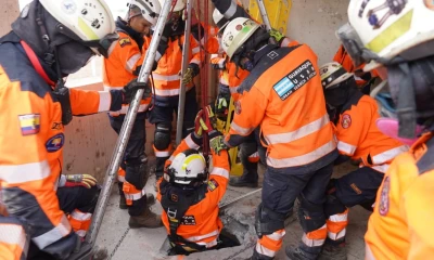La ceremonia de clausura se llevó a cabo en la explanada del Coliseo Lorgio Pinoargote Montalván de Manta / Foto: cortesía Servicio Nacional de Gestión de Riesgos y Emergencias