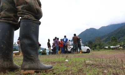 Pobladores. Los dirigentes denuncian el ingreso de militares a su territorio. (HENRY LAPO / Expreso) 