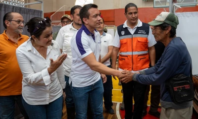 Durante su recorrido, acudió a un albergue temporal, ubicado en un coliseo, donde dialogó con los afectados y ratificó el compromiso del Gobierno de continuar brindando apoyo y asistencia integral para su pronta recuperación./ Foto: cortesía