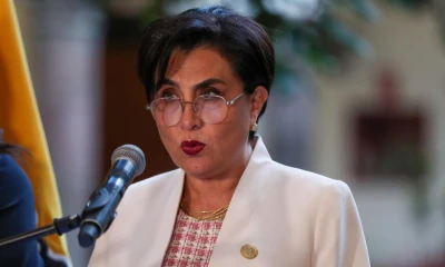 La canciller Gabriela Sommerfeld realizó el anuncio sobre Coca Codo Sinclair / Foto: EFE