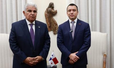 Noboa tambien puso sobre la mesa la posibilidad de firmar un acuerdo de doble tributación con Panamá / Foto: cortesía Presidencia