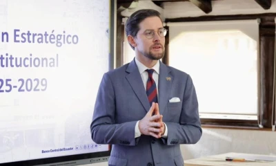 El gerente general del BCE, Guillermo Avellán, brindó información sobre las reservas internacionales / Foto: cortesía Guillermo Avellán