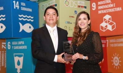 El reconocimiento se entregó durante el ODS Leaders Summit realizado en Guayaquil / Foto: cortesía