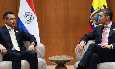 El encuentro se realizó en la sede de la Confederación Sudamericana de Fútbol (Conmebol) / Foto: cortesía Presidencia