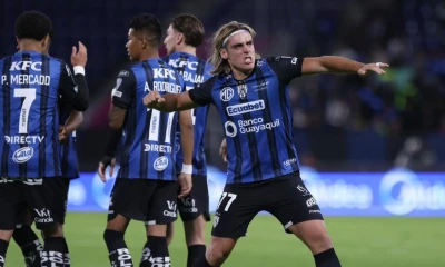 El delantero argentino Claudio Spinelli anotó el gol de la victoria / Foto: cortesía Independiente del Valle