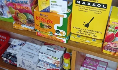 En el centro naturista se encontraron ambientadores, productos naturales, laxantes…/ Foto: cortesía Arcsa