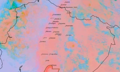 El IG advierte posible caída de ceniza del Sangay en tres provincias / Foto: Cortesía IG