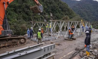 Los puentes Bailey son estructuras temporales que permiten restablecer el tráfico vehicular de manera rápida / Foto: cortesía MTOP