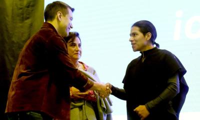 Ayer en Ibarra, el presidente Daniel Noboa destacó el programa de migración circular / Foto: cortesía Presidencia