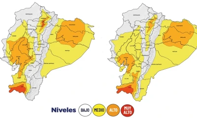 Las temperaturas en estas áreas se clasificarán entre niveles medio, alto y muy alto / Imagen: cortesía Inhami