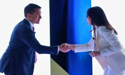 Daniel Noboa y Luisa González debatieron en la segunda vuelta de 2023 / Foto: cortesía CNE