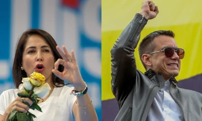 El sondeo sitúa nuevamente en primer lugar a Noboa con una intención de voto del 36,9 % / Foto: EFE