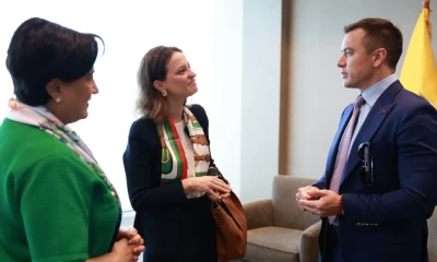 Durante su visita a Chile, Noboa se reunió con Susana Cordeiro, vicepresidenta para América Latina y el Caribe del Banco Mundial / Foto: cortesía Presidencia