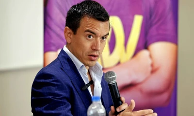 El sondeo de Comunicaliza ofrece una ventaja de alrededor de diez puntos a favor de Noboa, con el 55,14 % de los votos frente al 44,86 % de González / Foto: EFE