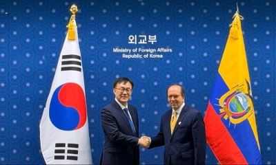 Uno de los temas destacados fue la reciente entrega de una embarcación de 3.000 toneladas a la Armada ecuatoriana / Foto: cortesía Gobierno de Corea