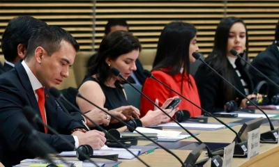 El presidente Daniel Noboa mantuvo un encuentro con representantes del sector empresarial en la Comisión Europea en Bruselas / Foto: cortesía MAE