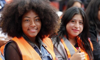 Cientos de jóvenes se congregaron ayer en el Coliseo Deportivo de Calderón / Foto: cortesía Presidencia