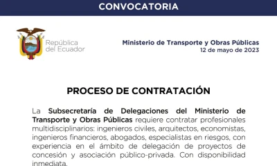 El proceso de contratación está abierto para ingenieros civiles, arquitectos, economista/ Foto: cortesía