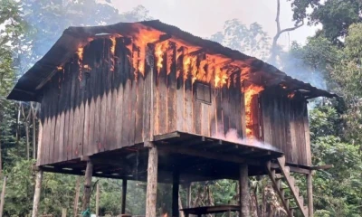 El Ejército destruyó campamentos clandestinos con viviendas en Alto Punino / Foto: cortesía Ejército Ecuatoriano