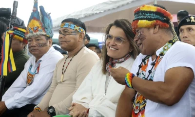 La vicepresidenta María José Pinto recorrió Pastaza / Foto: cortesía Presidencia
