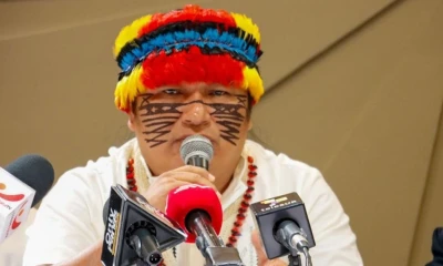 El líder indígena expresó su respaldo a quienes "se encuentran movilizados en todo el territorio nacional" / Foto: cortesía Conaie