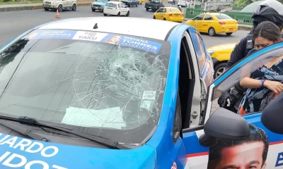 Estefany Puente afirmó en redes sociales haber sido víctima de un atentado contra su vida al ser tiroteado el automóvil donde se trasladaba por la ciudad de Quevedo/ Foto: cortesía Estefany Puente