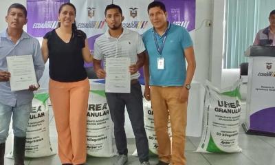 La entrega de urea busca impulsar la producción agrícola en la región / Foto: cortesía MAG