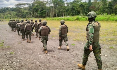 La Fuerza Aérea Ecuatoriana (FAE) lideró el operativo con 200 militares / Foto: cortesía Ministerio de Defensa 