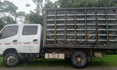 Un camión con 990 galones de diésel fue ubicado en el sector Chone 1 / Foto: cortesía Ejército ecuatoriano