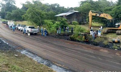El volumen del crudo derramado en esta ocasión en Orellana aún está por determinarse / Foto: cortesía Petroecuador