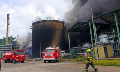 El incendio en la Refinería de Esmeraldas se suscitó por causas que aún se investigan / Foto: EFE