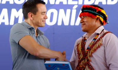 Noboa habló de construir una paz duradera también en esos territorios / Foto: cortesía Presidencia